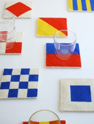 Nautical Needlepoint Coasters | Purl Soho