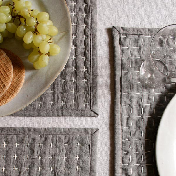 Reversible Sashiko Placemats | Purl Soho