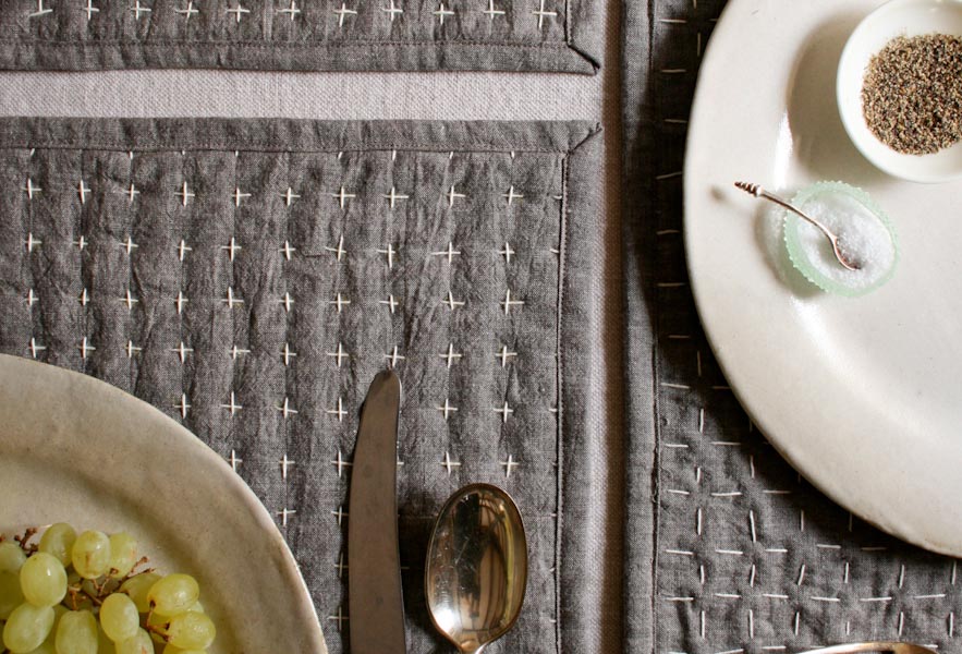 Reversible Sashiko Placemats | Purl Soho