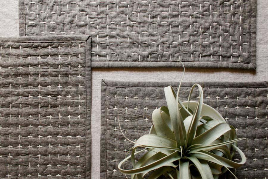 Reversible Sashiko Placemats | Purl Soho