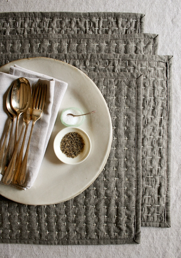 Reversible Sashiko Placemats | Purl Soho