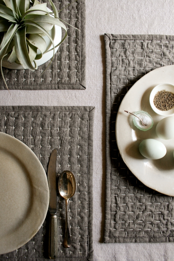 Reversible Sashiko Placemats | Purl Soho