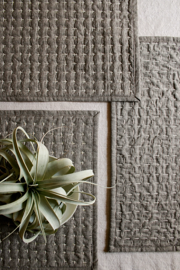 Reversible Sashiko Placemats | Purl Soho