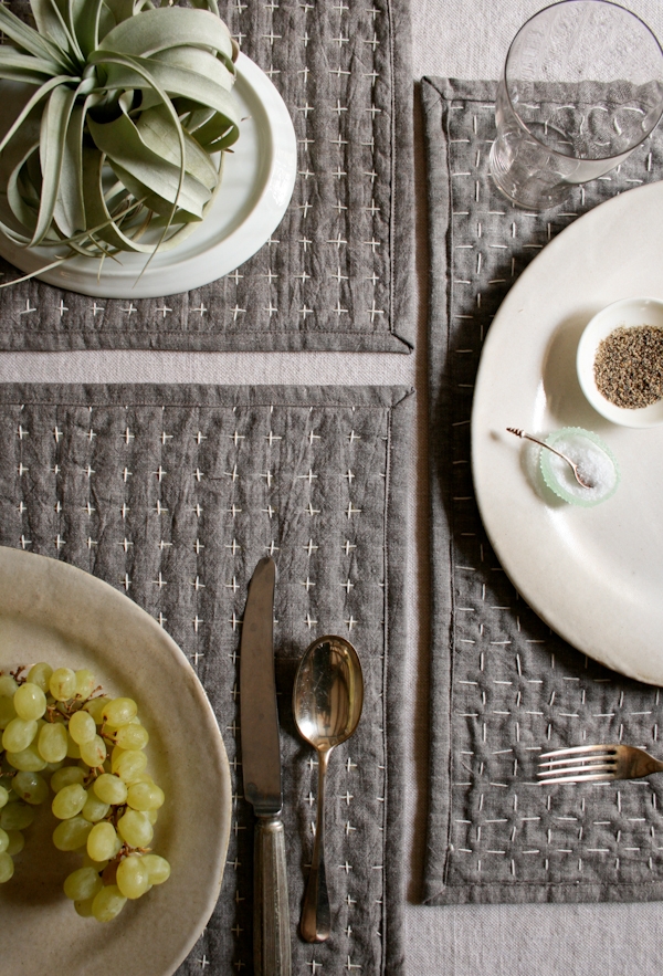 Reversible Sashiko Placemats | Purl Soho