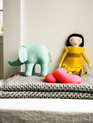 Fluffy Brioche Baby Blanket | Purl Soho