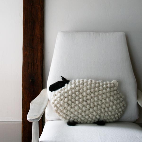 Bobble Sheep Pillow in Super Soft Merino | Purl Soho