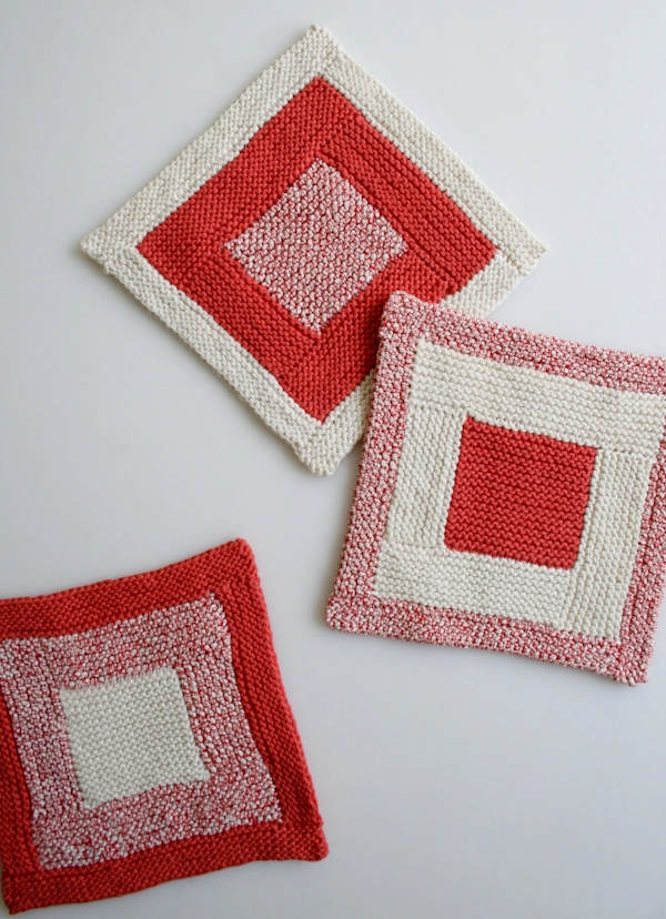 New Log Cabin Washcloths | Purl Soho