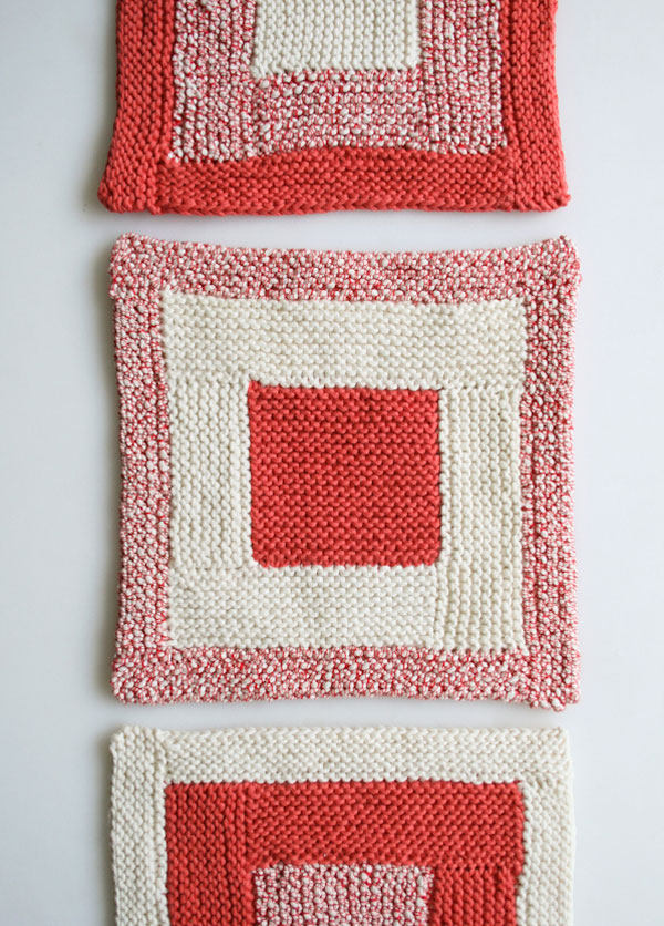 New Log Cabin Washcloths | Purl Soho