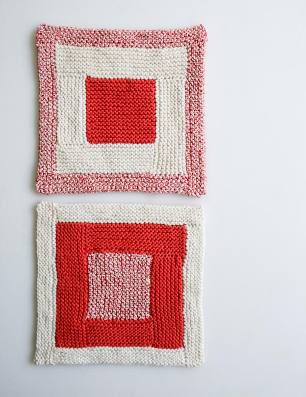 New Log Cabin Washcloths | Purl Soho