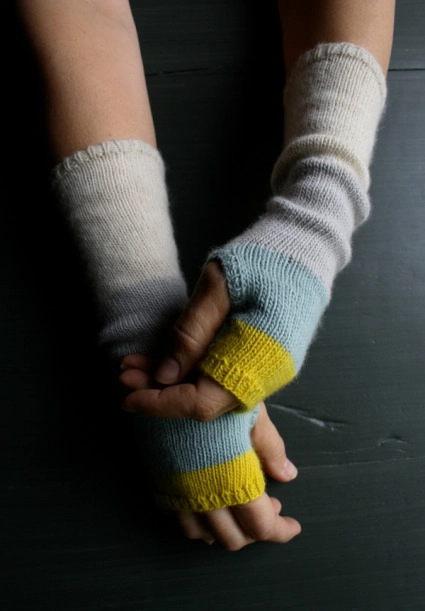 Colorblock Hand Warmers | Purl Soho