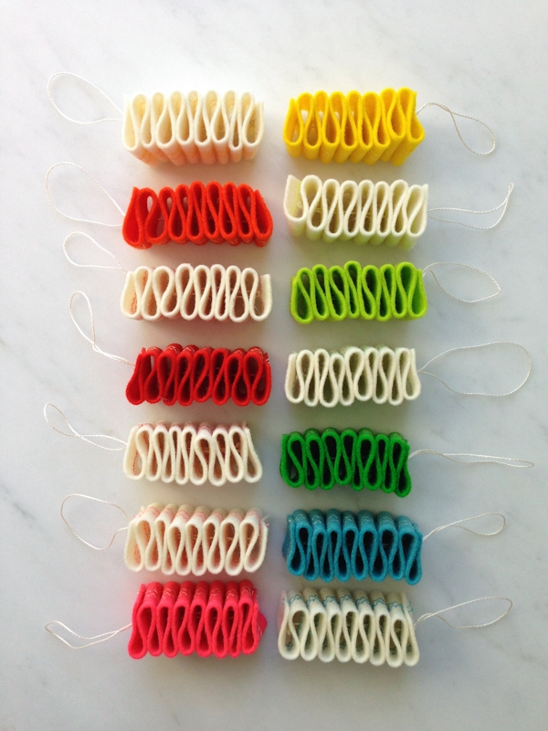 Ribbon Candy Felt Ornaments | Purl Soho