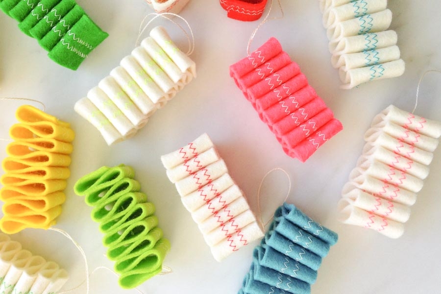 Ribbon Candy Felt Ornaments | Purl Soho