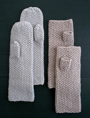 Seed Stitch Mittens + Hand Warmers | Purl Soho