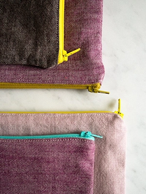 Simple Lined Zipper Pouches | Purl Soho