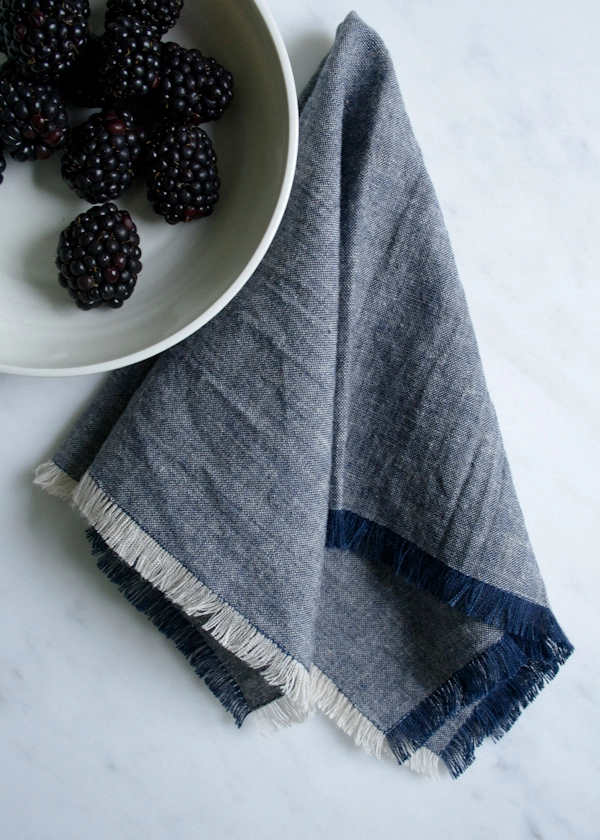 Fringed Chambray Napkins | Purl Soho