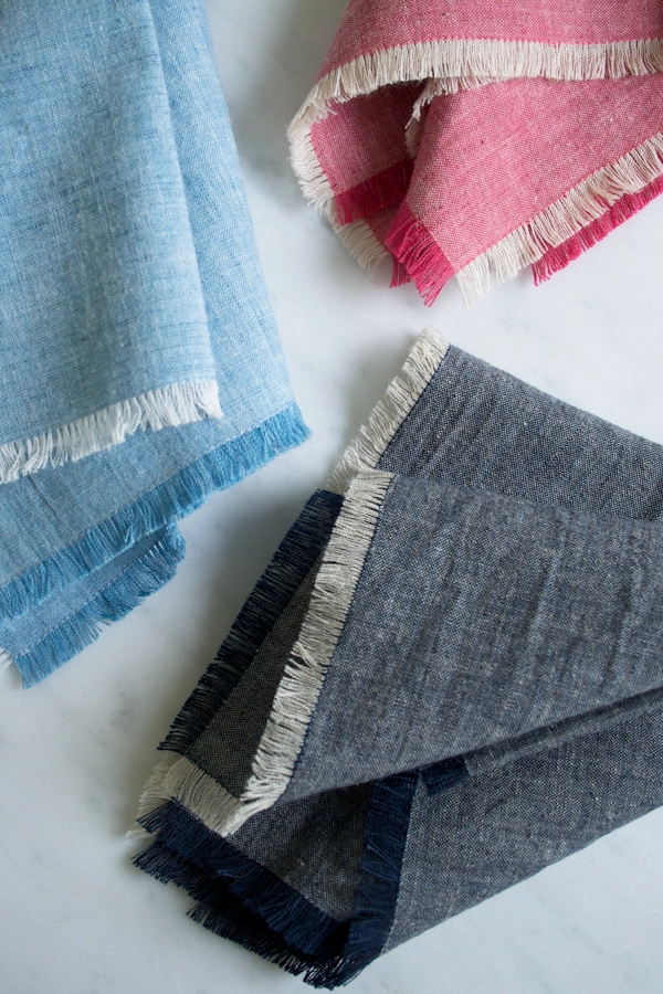 Fringed Chambray Napkins | Purl Soho