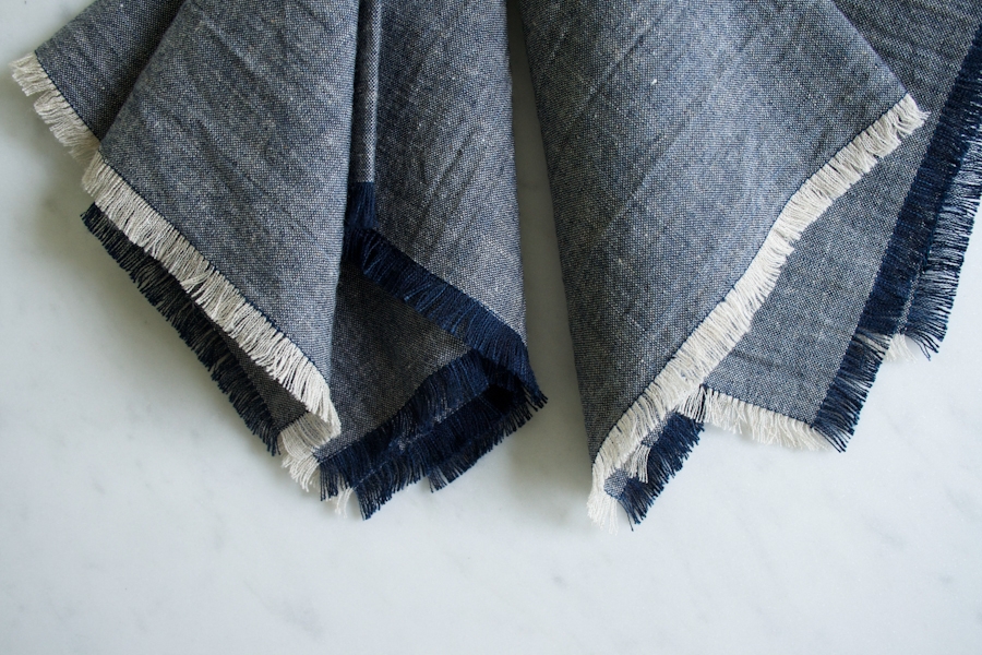 Fringed Chambray Napkins | Purl Soho