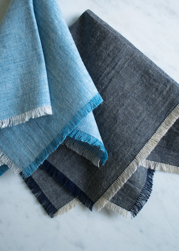 Fringed Chambray Napkins | Purl Soho