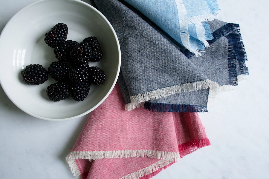 Fringed Chambray Napkins | Purl Soho