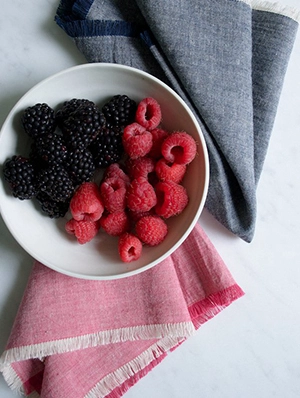 Fringed Chambray Napkins | Purl Soho