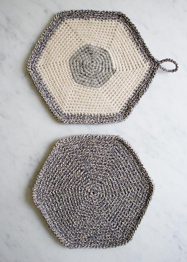 Crocheted Set-of-Three Pot Holders | Purl Soho