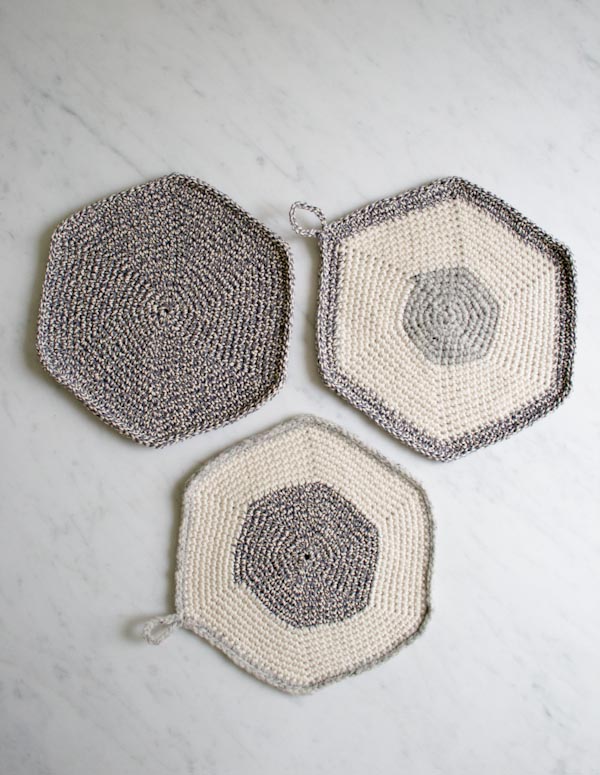 Crocheted Set-of-Three Pot Holders | Purl Soho