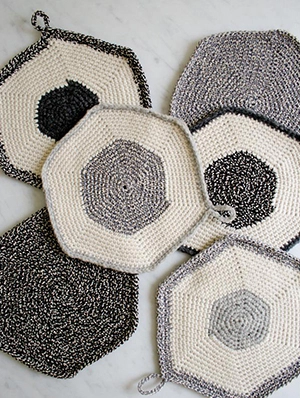 Crocheted Set-of-Three Pot Holders | Purl Soho