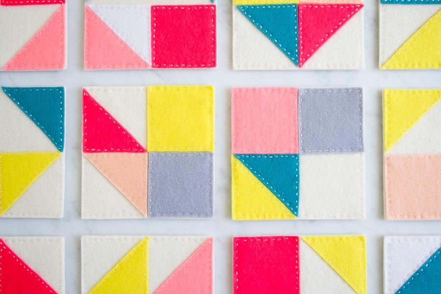 Modular Felt Coasters | Purl Soho