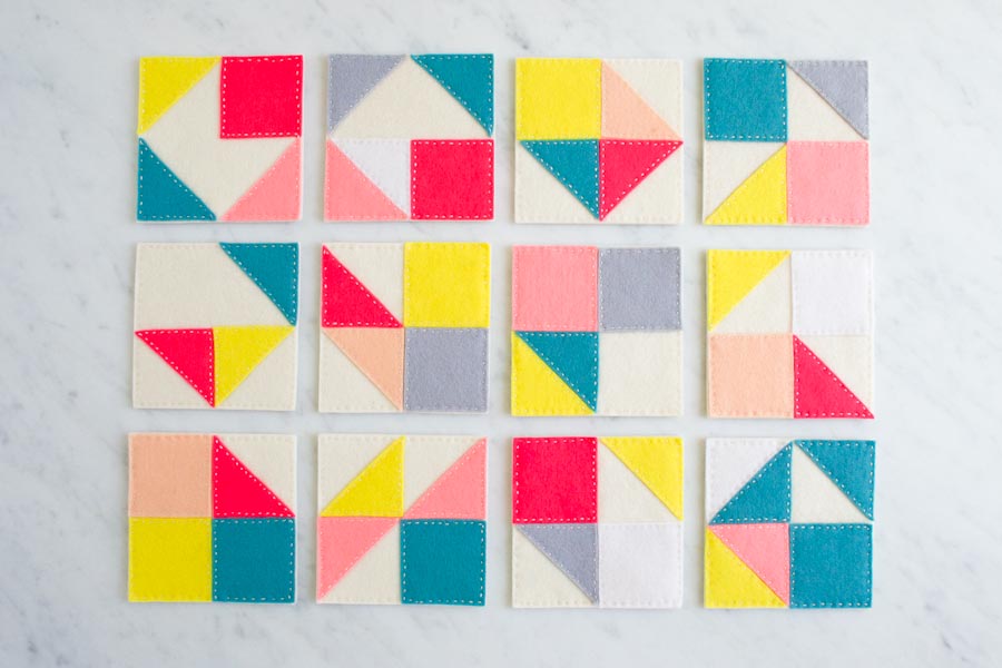 Modular Felt Coasters | Purl Soho