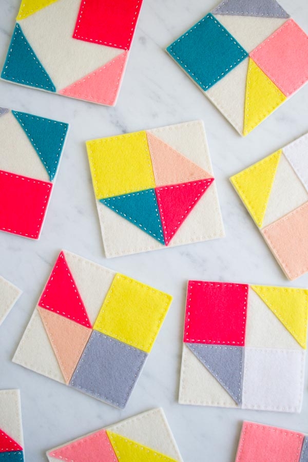 Modular Felt Coasters | Purl Soho