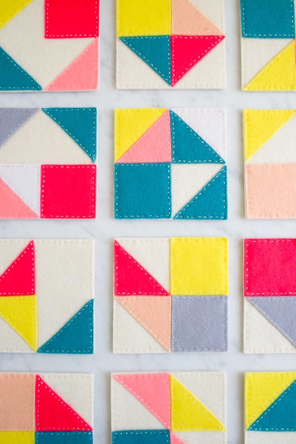 Modular Felt Coasters | Purl Soho