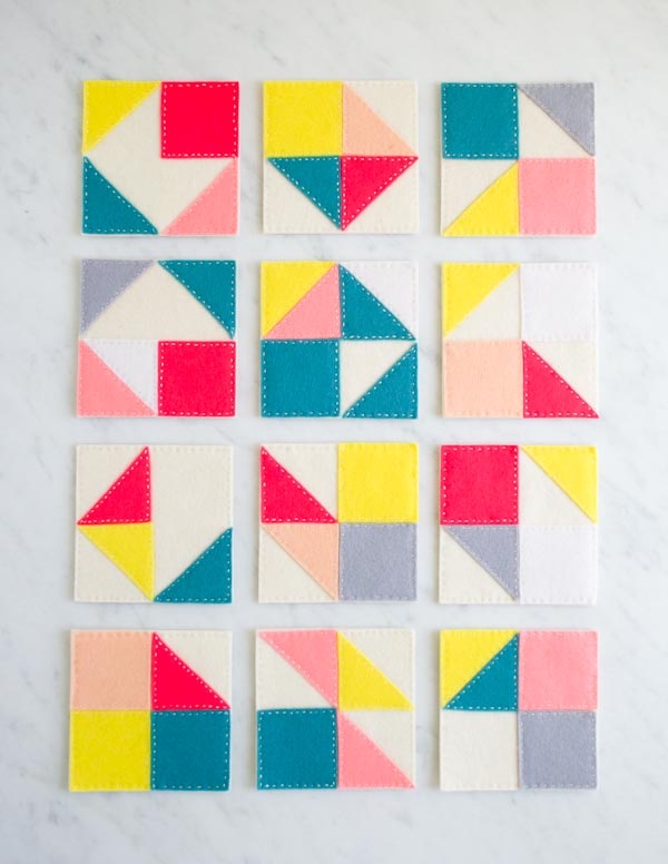 Modular Felt Coasters | Purl Soho