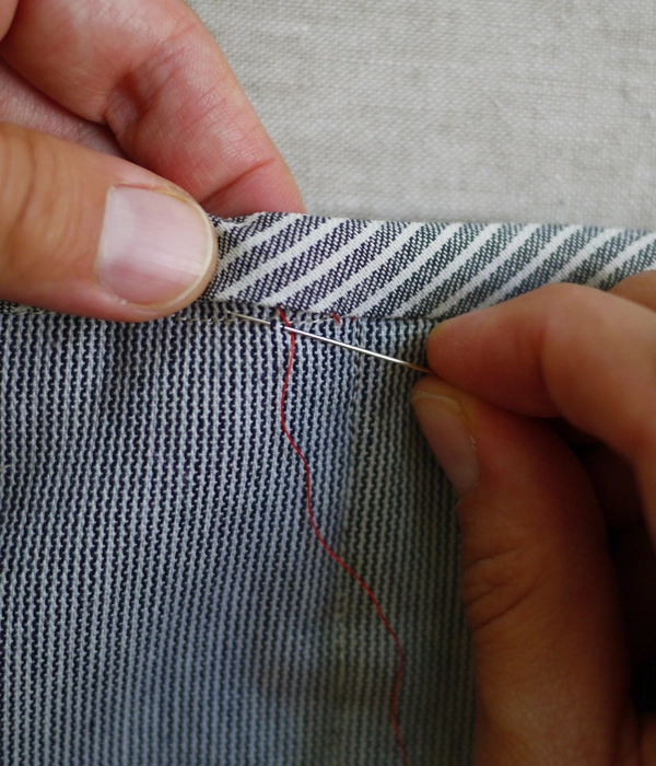 Sewing on Single Fold Binding | Purl Soho