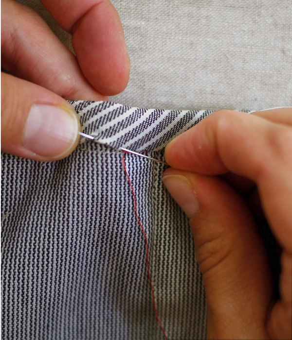 Sewing on Single Fold Binding | Purl Soho