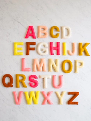 Hand Sewn Felt Alphabet | Purl Soho