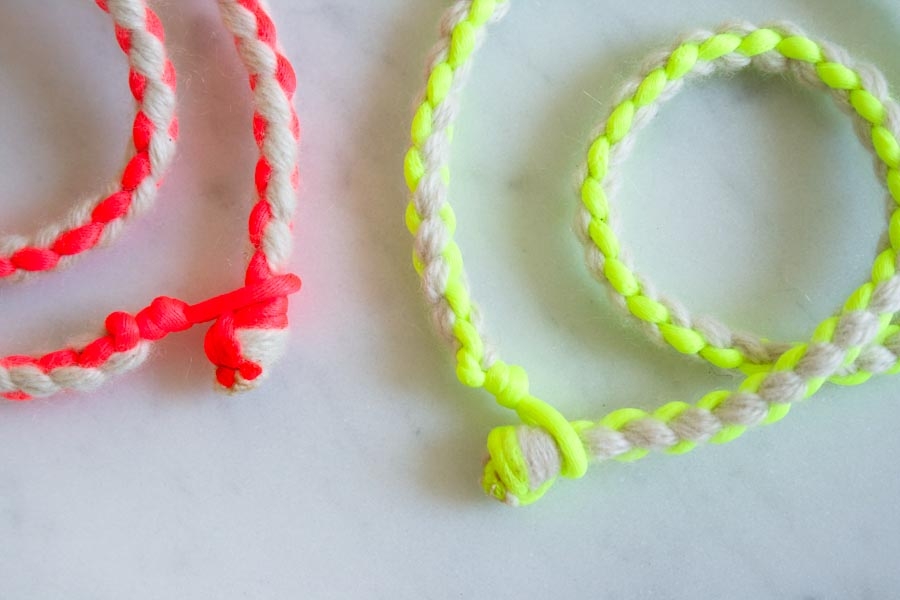 Cashmere + Neon Friendship Bracelets | Purl Soho