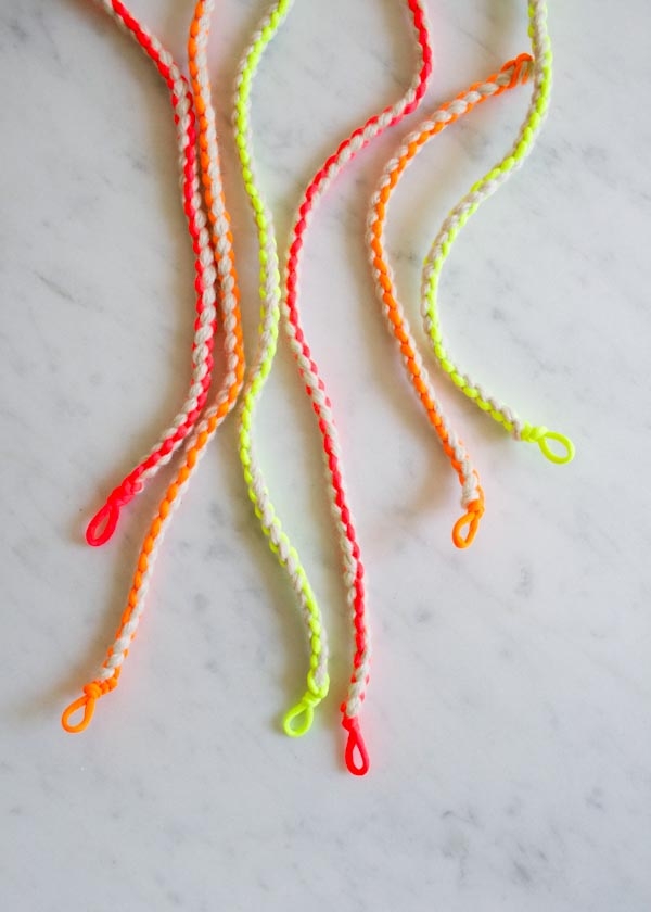 Cashmere + Neon Friendship Bracelets | Purl Soho