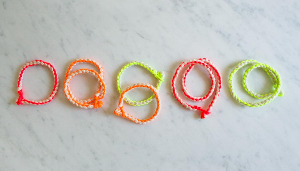 Cashmere + Neon Friendship Bracelets | Purl Soho