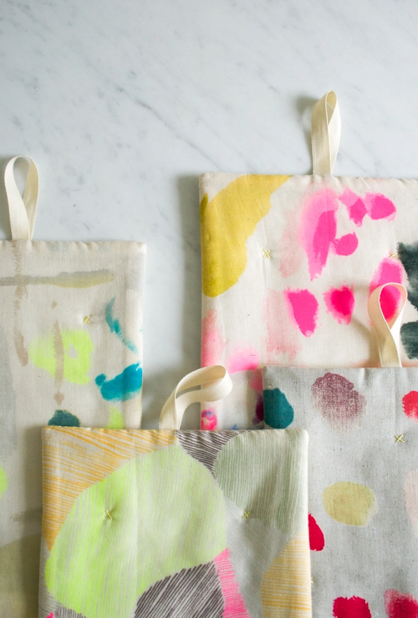 Simple Stitched Hot Pads in Nani Iro | Purl Soho