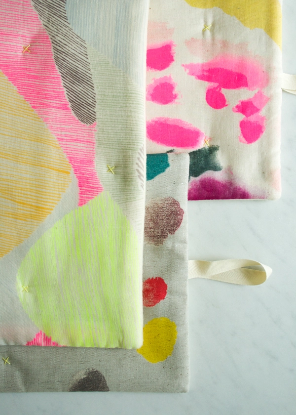 Simple Stitched Hot Pads in Nani Iro | Purl Soho