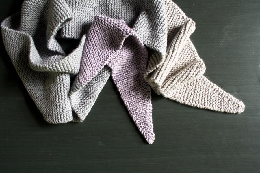 Color Tipped Scarf in New Colors + New Yarns | Purl Soho