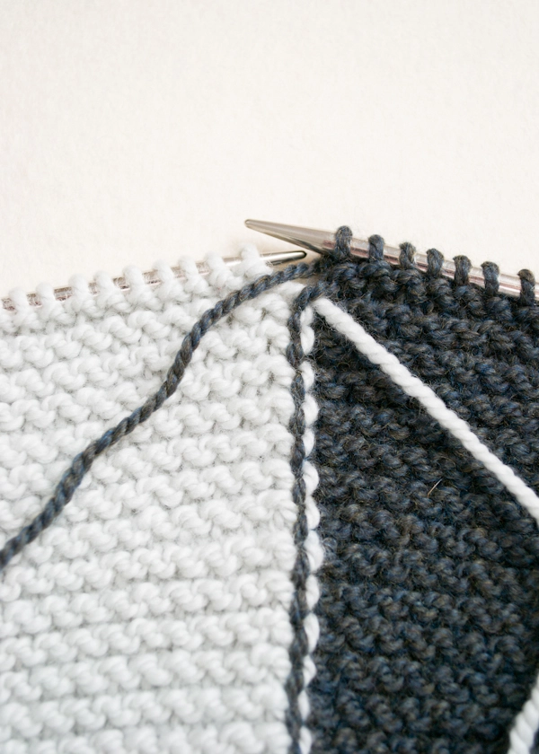 Intarsia in Garter Stitch - Purl Soho | Beautiful Yarn For