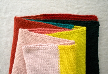 Linen Stitch Colorblock Wrap