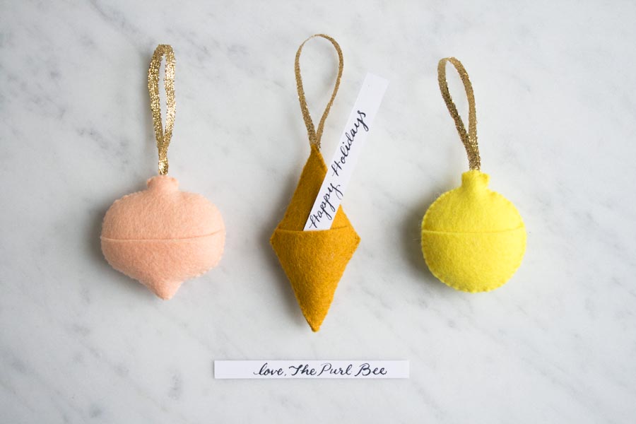 Felt Ornament Gift Tags | Purl Soho