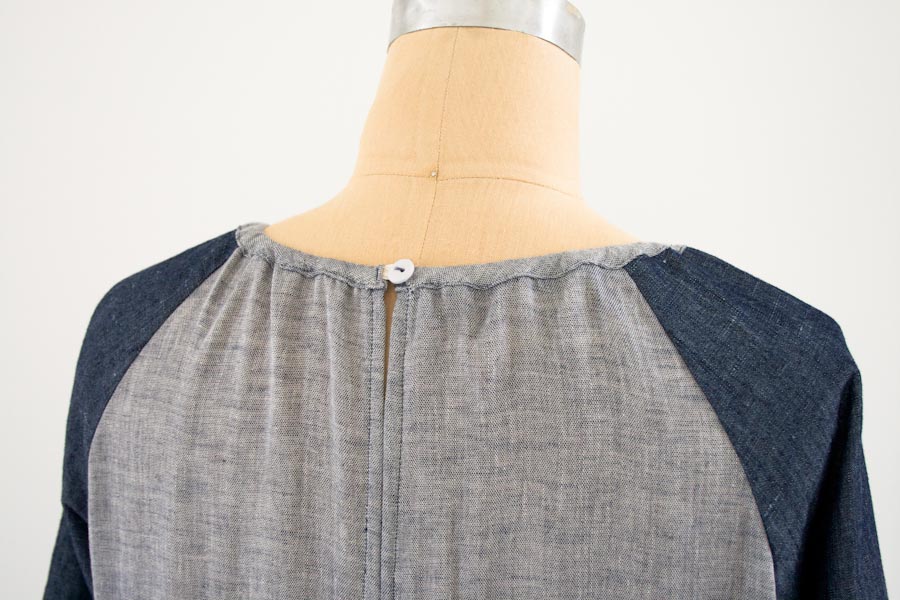 Sewn Raglan Shirt + Tunic in Linen Grid - Purl Soho