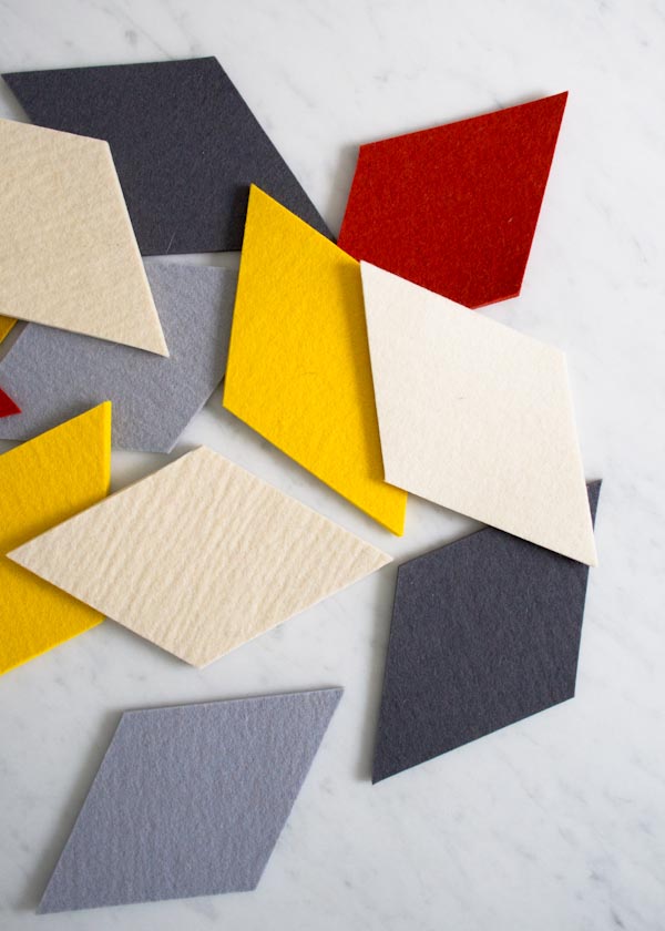 Tumbling Blocks Coasters + Trivets | Purl Soho