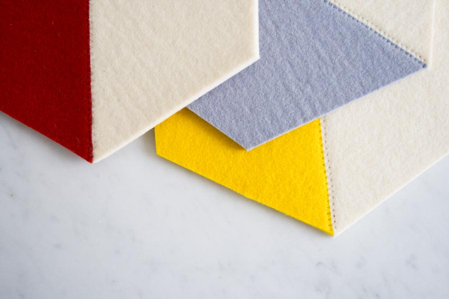 Tumbling Blocks Coasters + Trivets | Purl Soho