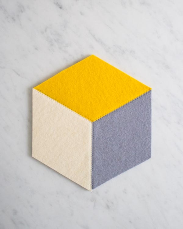 Tumbling Blocks Coasters + Trivets | Purl Soho