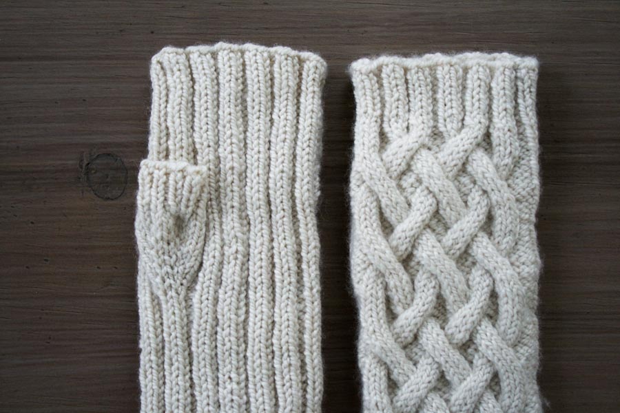 Traveling Cable Hand Warmers | Purl Soho