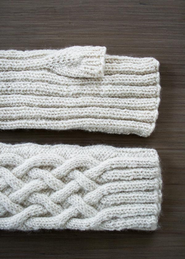 Traveling Cable Hand Warmers | Purl Soho